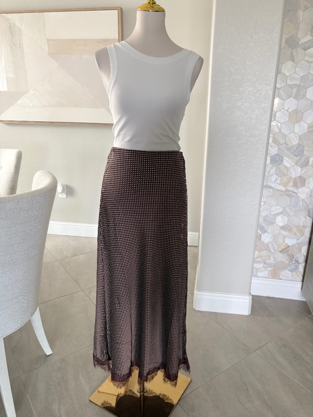 NWOT - Loft Dotted Lace Skirt